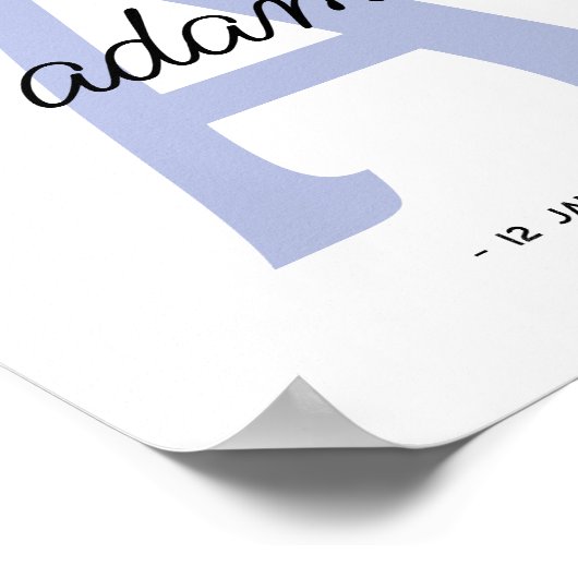 パーソナライズされたイニシャル |モノグラム名前をカスタムする ポスター (角)