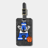 パーソナライズされたイニシャル ラゲッジタグ (正面縦)