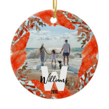 パーソナライズされたイニシャル・名称・年度赤珊瑚