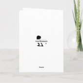 パーソナライズされたイラストレーションTレックス カード (裏面)