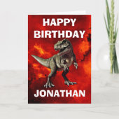 パーソナライズされたイラストレーションTレックス カード (正面)