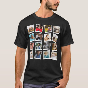 パーソナライズされたインスタグモダンラム写真コラージュ Tシャツ