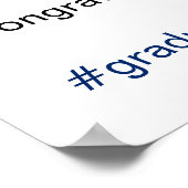 パーソナライズされたインスタグラムの卒業写真プロップ ポスター (角)