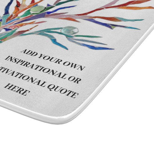 パーソナライズされたインスパイア引用文 カッティングボード (角)