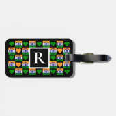 パーソナライズされたインディアン国旗のカスタム文字文字インド ラゲッジタグ (裏面横)