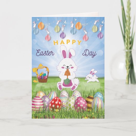 パーソナライズされたイースターの日の休日に友だちへ シーズンカード (正面)