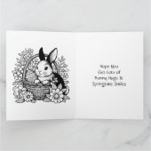 パーソナライズされたイースターバニー+カラーリングページキッド カード (内部)