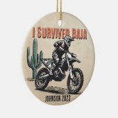 パーソナライズされたイ生き延びバハ砂漠モトクロス セラミックオーナメント (右)