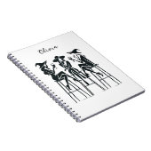 パーソナライズされたウィチエレガント・ワイン・ナイトモダン ノートブック (右側)