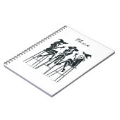 パーソナライズされたウィチエレガント・ワイン・ナイトモダン ノートブック (左側)