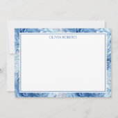 パーソナライズされたウィンターワンダーランドブルー ノートカード (正面)