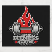 パーソナライズされたウェイトリフティングダンベル フィットネスジム ビールラベル (シングルラベル)