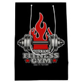 パーソナライズされたウェイトリフティングダンベル フィットネスジム ミディアムペーパーバッグ (裏面)