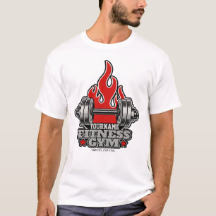 パーソナライズされたウェイトリフティングダンベル フィットネスジム Tシャツ