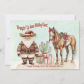 パーソナライズされたウェスタンサンタ シーズンカード (正面)