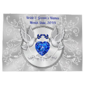 パーソナライズされたウェディングギフトバッグ 大きめ ４つのサイズ展開 ラージペーパーバッグ (裏面)