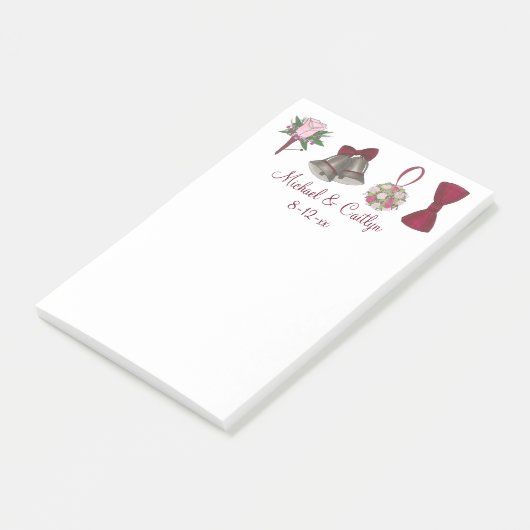 パーソナライズされたウェディングシャワーの好意Itノートの投稿 ポストイット (アングル)