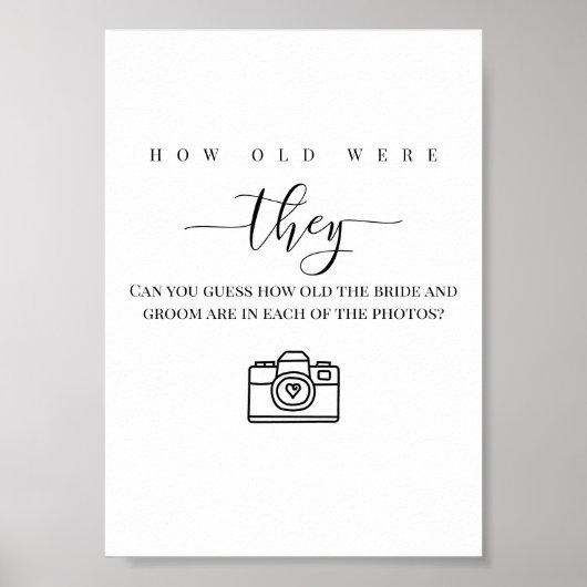 パーソナライズされたウェディングシャワー「いくつだ」 ポスター (正面)