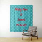 パーソナライズされたウェディングバックドロップ スノーフレーク タペストリー (インサイチュ)