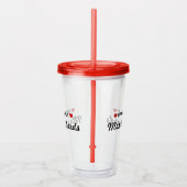 パーソナライズされたウェディングブライダル アクリルタンブラー (右)