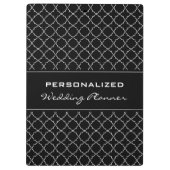 パーソナライズされたウェディングプランナー |エレガント クリップボード (裏面)