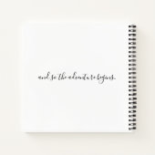 パーソナライズされたウェディングプランナー ノートブック (裏面)