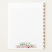 パーソナライズされたウェディングプランナー、ロマンチックフローラ プランナー手帳 (裏面)