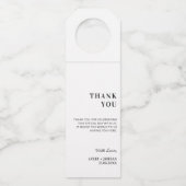 パーソナライズされたウェディング フェア パーティー ホステス ギフト ボトルネックタグ (正面)