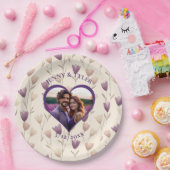 パーソナライズされたウェディング | フォトテンプレート ペーパープレート (パーティー)