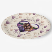 パーソナライズされたウェディング | フォトテンプレート ペーパープレート (アングル)