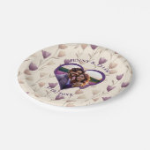 パーソナライズされたウェディング | フォトテンプレート ペーパープレート (アングル)