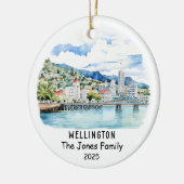 パーソナライズされたウェリントンオーナメント ニュージーランド セラミックオーナメント (左)