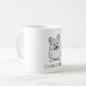 パーソナライズされたウェルシュコーギー"Corgi Mom"マグカップ コーヒーマグカップ (正面左)