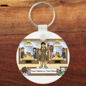 パーソナライズされたウエートレスカジュアルダイニング キーホルダー (正面)