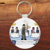 パーソナライズされたウエートレスフォーマルダイニング キーホルダー (正面)