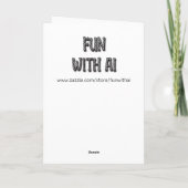 パーソナライズされたウォーター色オウム誕生日 カード (裏面)