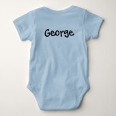 パーソナライズされたウンチ機ベビーボディスーツ ベビーボディスーツ (裏面)