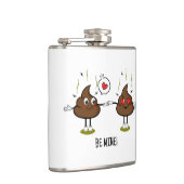 パーソナライズされたウンチ絵文字ラブカップル フラスク (右)