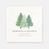 パーソナライズされたウードラ結婚ンド スタンダードカクテルナプキン (正面)