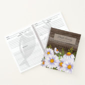 パーソナライズされたウ素朴ッドホワイトデイジーレシピ ノートブック (内部)