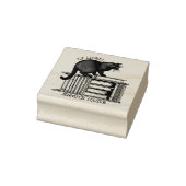 パーソナライズされたエクスリブリス、ヴィンテージ猫の本 ラバースタンプ (スタンプ)