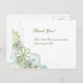 パーソナライズされたエレガントありがとうはがき ポストカード (正面/裏面)