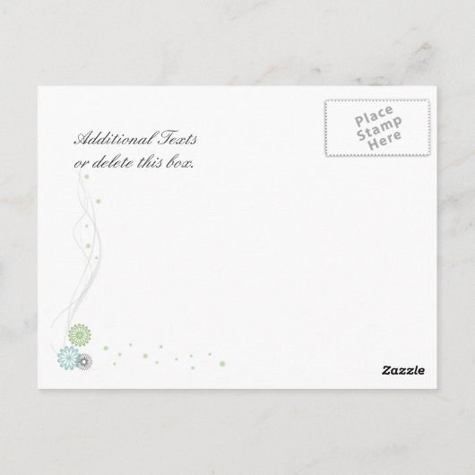 パーソナライズされたエレガントありがとうはがき ポストカード (裏面)