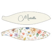 パーソナライズされたエレガントかわいらしフローラ・スクリプト名 バスケットボール (パネル)