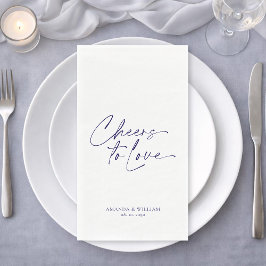 パーソナライズされたエレガントなウェディングペーパーゲストタオル