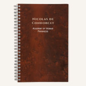 パーソナライズされたエレガントなクラシック オールドブック ノートブック (正面)