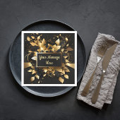 パーソナライズされたエレガントなゴールド スタンダードカクテルナプキン