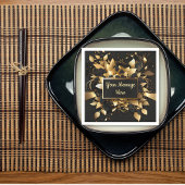 パーソナライズされたエレガントなゴールド スタンダードカクテルナプキン