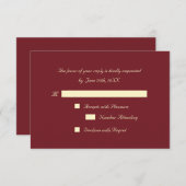 パーソナライズされたエレガントなパーティーへの出欠確認 招待カード 出欠カード (正面/裏面)