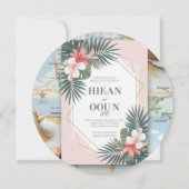 パーソナライズされたエレガントなラスティックモダンウェディング招待状 招待状 (裏面)